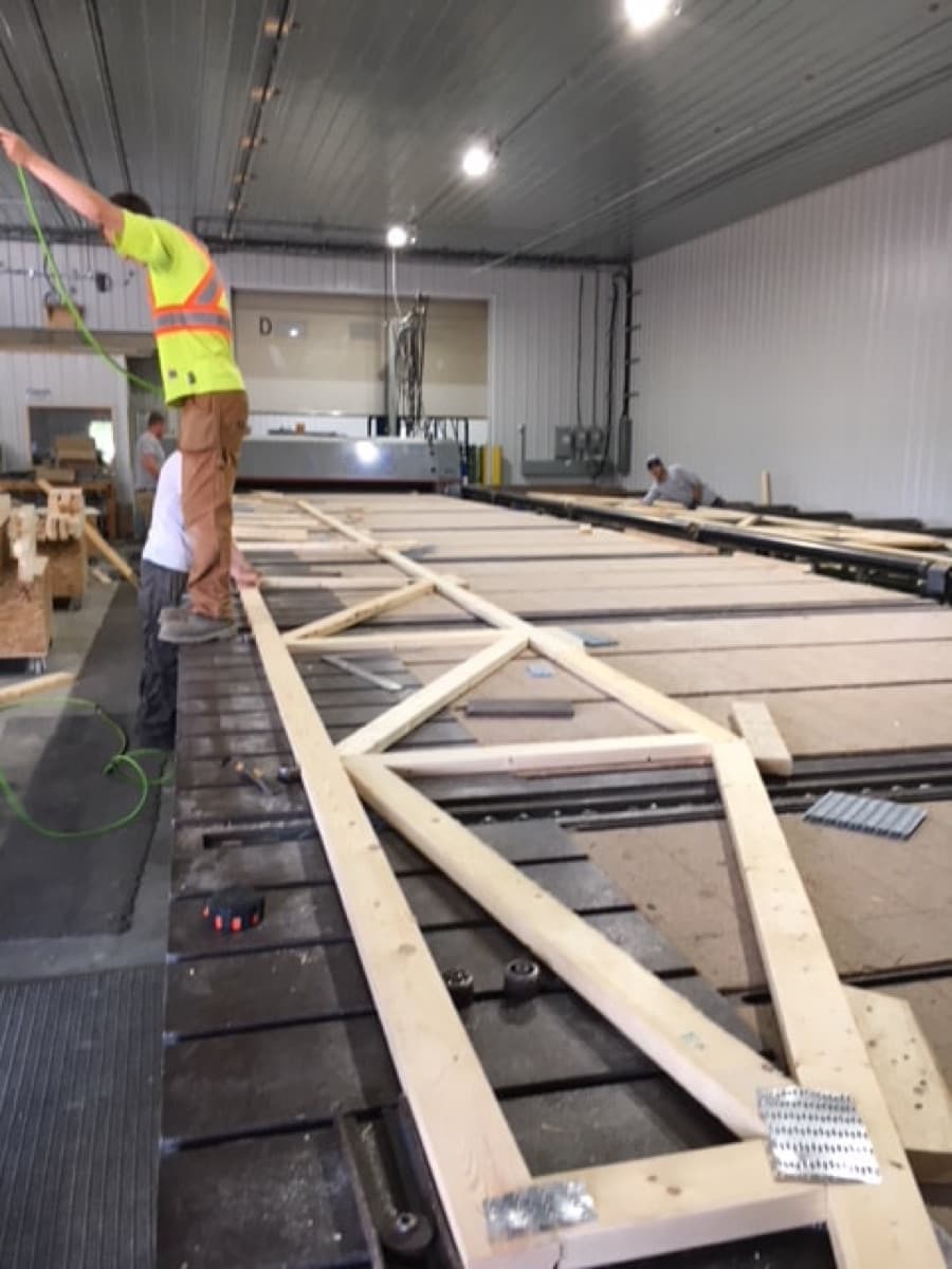 Titan crew fabricating components in the shop